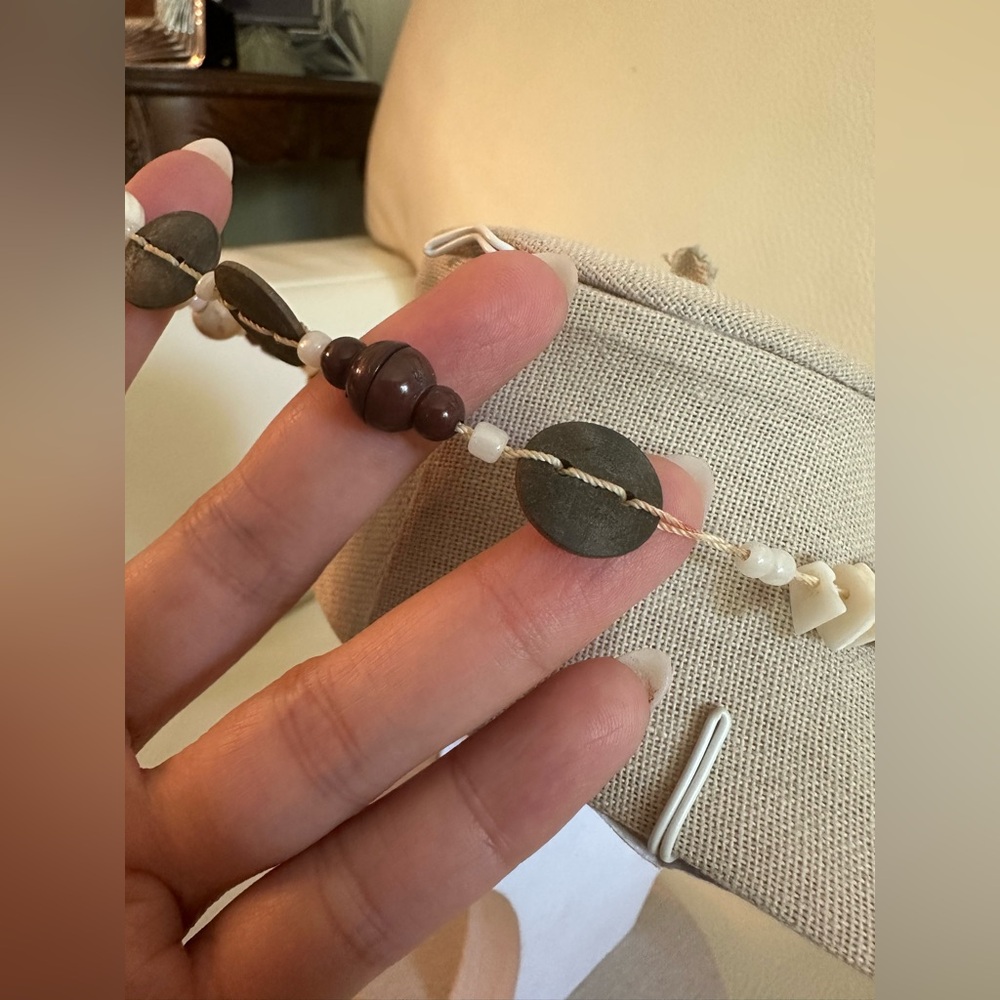 Natural Stone Shell And Coconut Shell Necklace Pe… - image 7